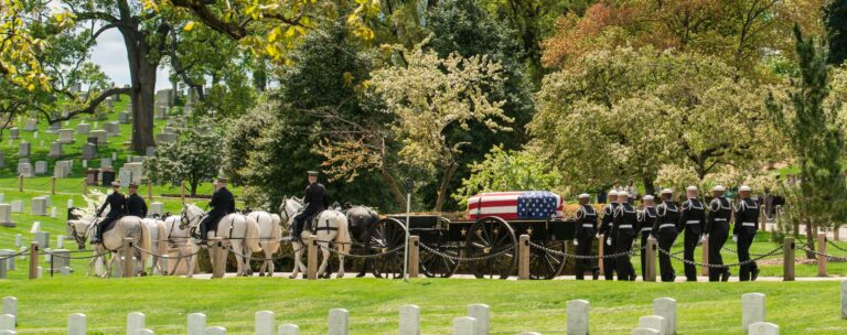 Funeral procesion at Arlington National Cementery