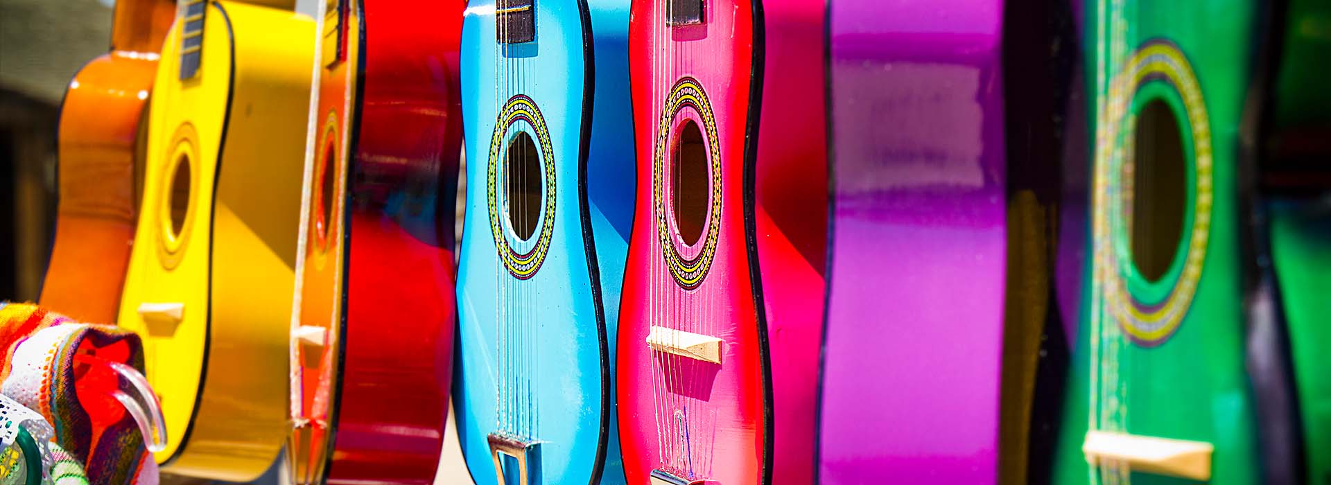 guitar display at Old Town Market San Diego