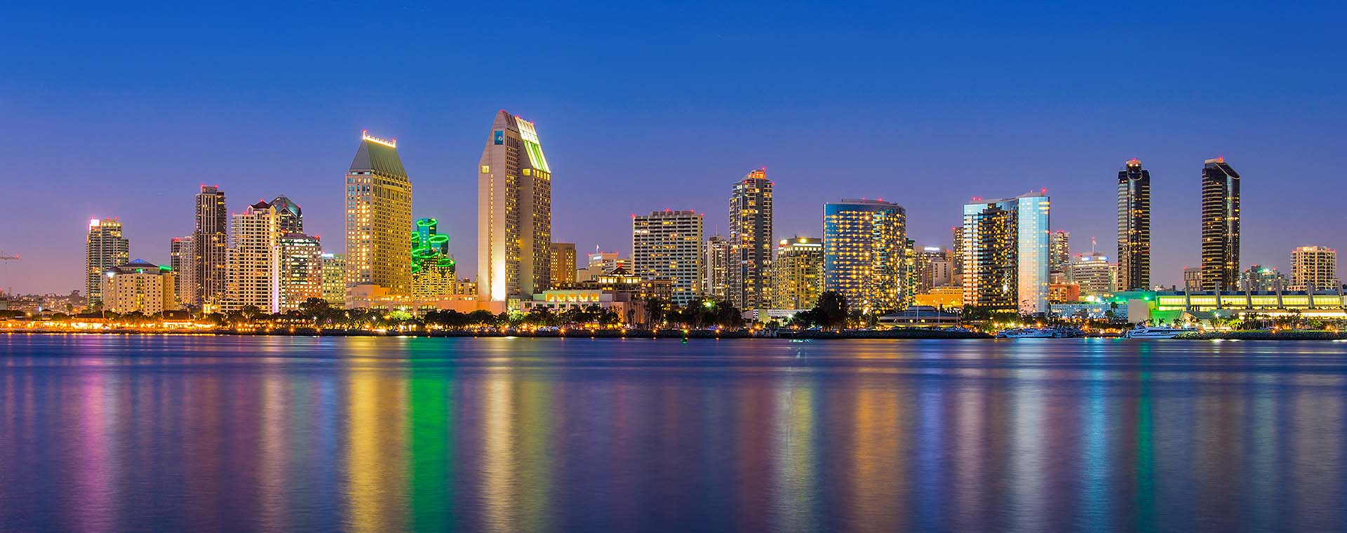 San Diego skyline at night