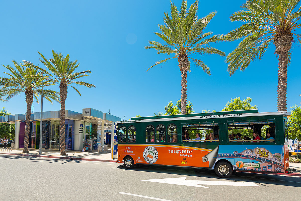 San Diego trolley at Visitor Center