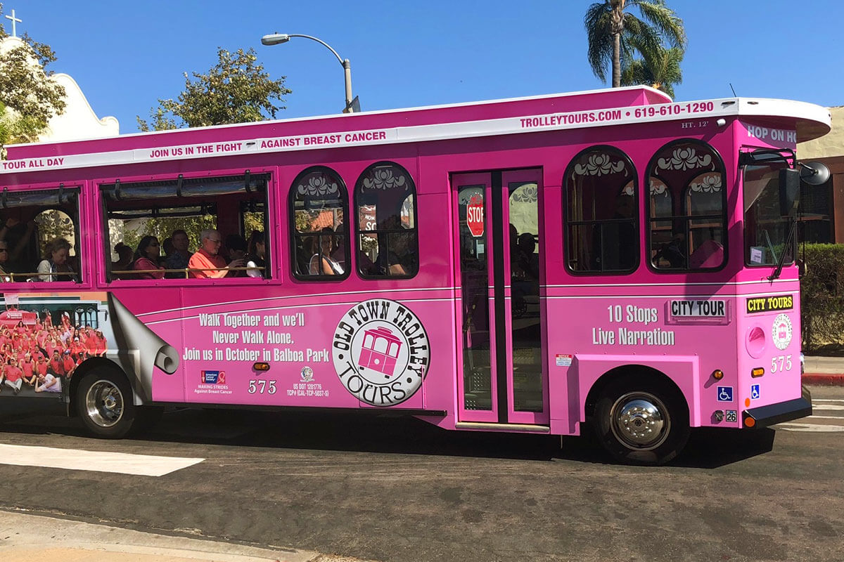 San Diego pink trolley