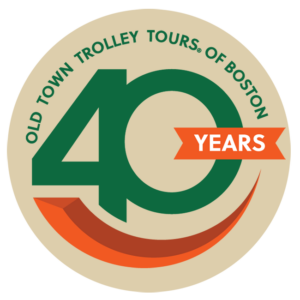 Boston Old Town Trolley Tours 40 anniversary logo