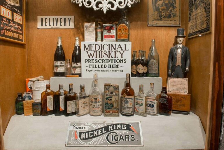 Display of items from American Prohibition Museum