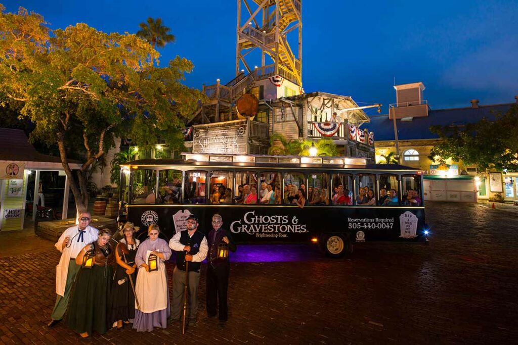 Key West Ghosts & Gravestones trolley and ghost hosts