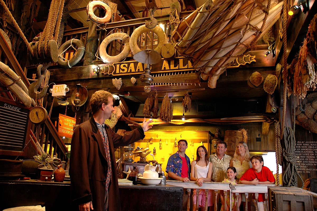 guests at Key West Shipwreck Treasure Museum exhibit