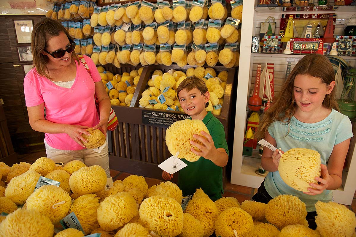 family at Mallory Square sponge market