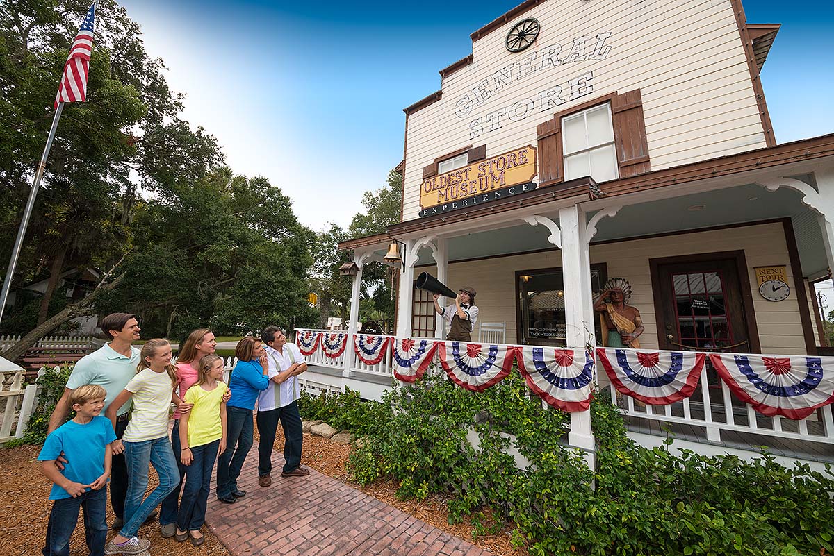 guests standing outside the Oldest Store Museum