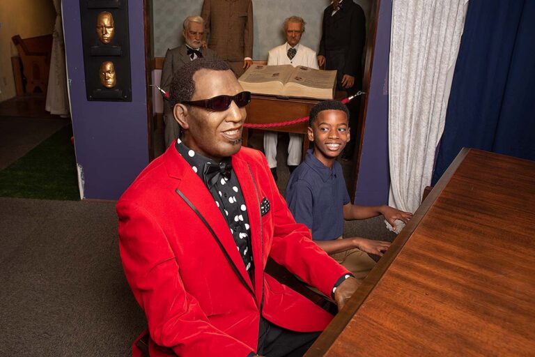 Potter's Wax Museum exhibit featuring Ray Charles