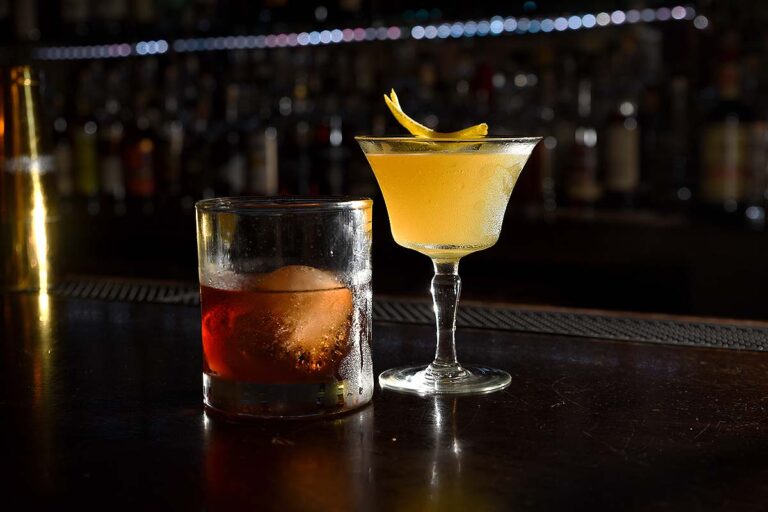 Guests participating of cocktail experience
