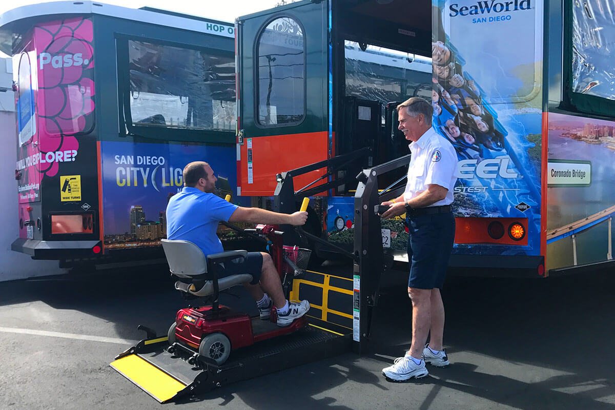 San Diego accessible trolley