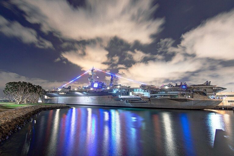 San Diego Navy at night