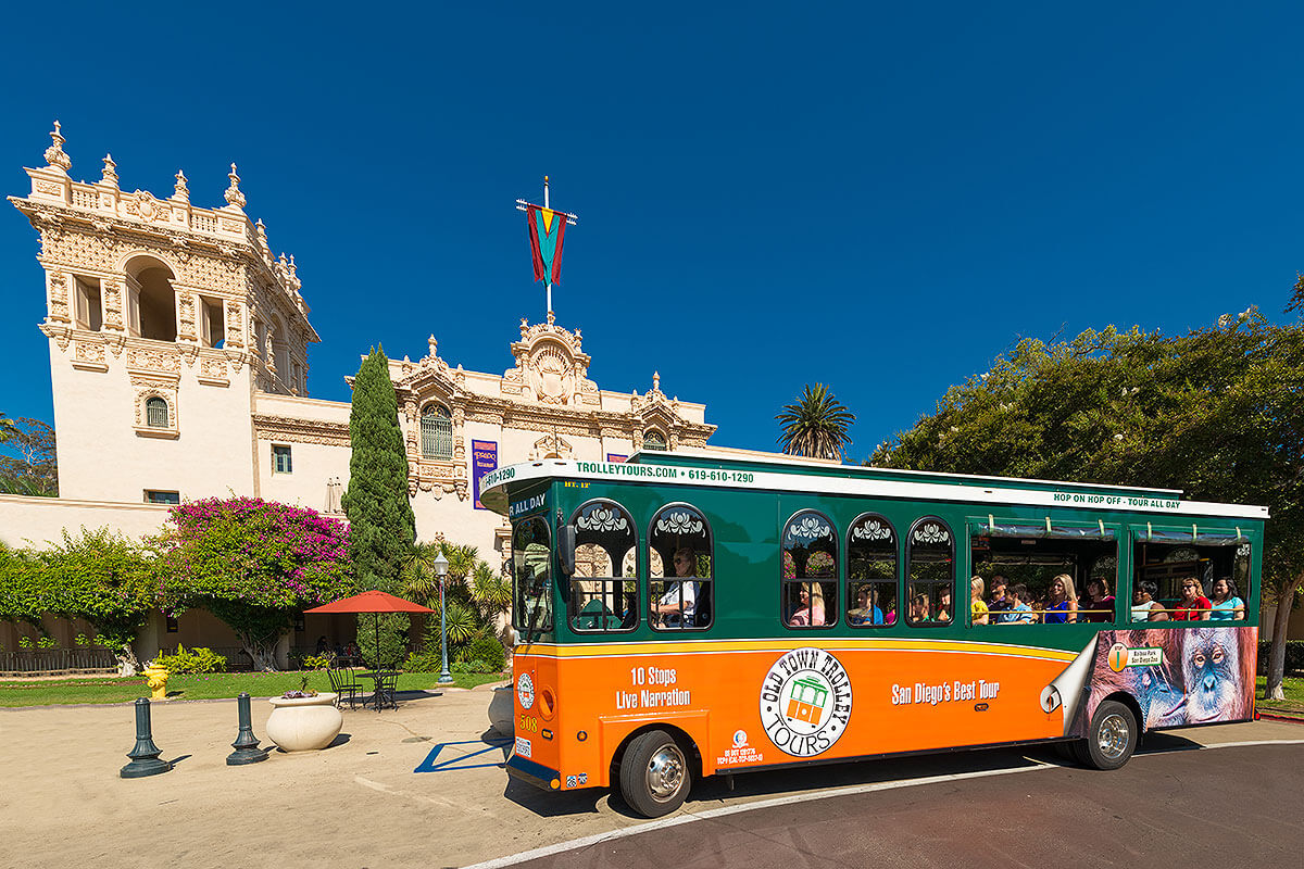 San Diego trolley at Balboa Park