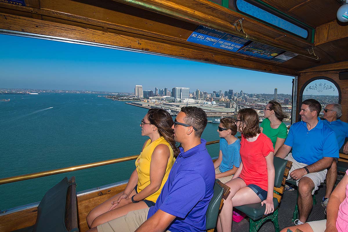 San Diego guests riding Old Town Trolley