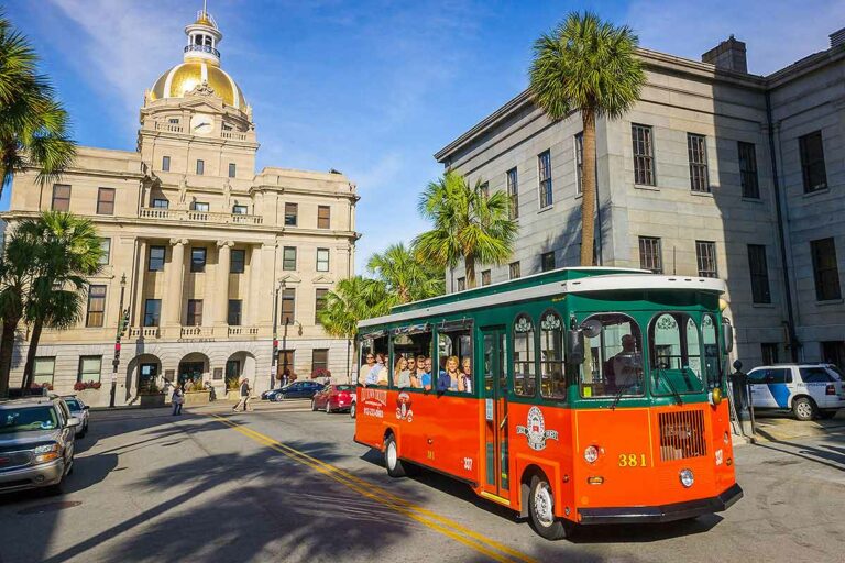 Trolley cruising savannah