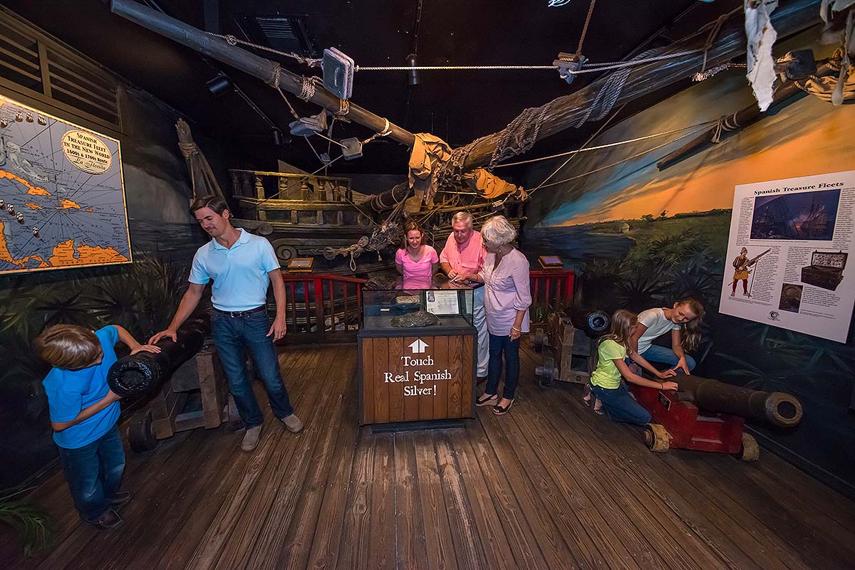 guests at St. Augustine History Museum Spanish treasure exhibit