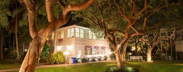 Truman Little White House at night