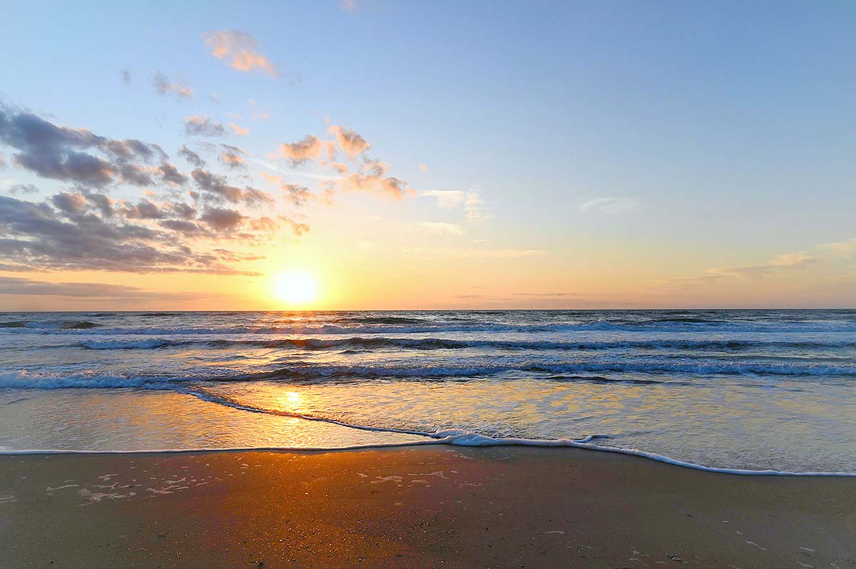 St. Augustine Beach at sunset