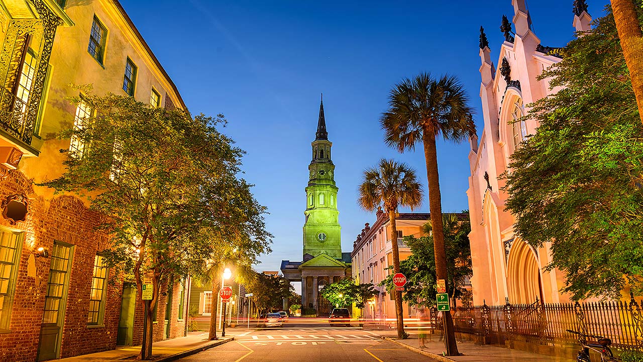 Haunted Charleston, with ancient streets and ghostly whispers echoing