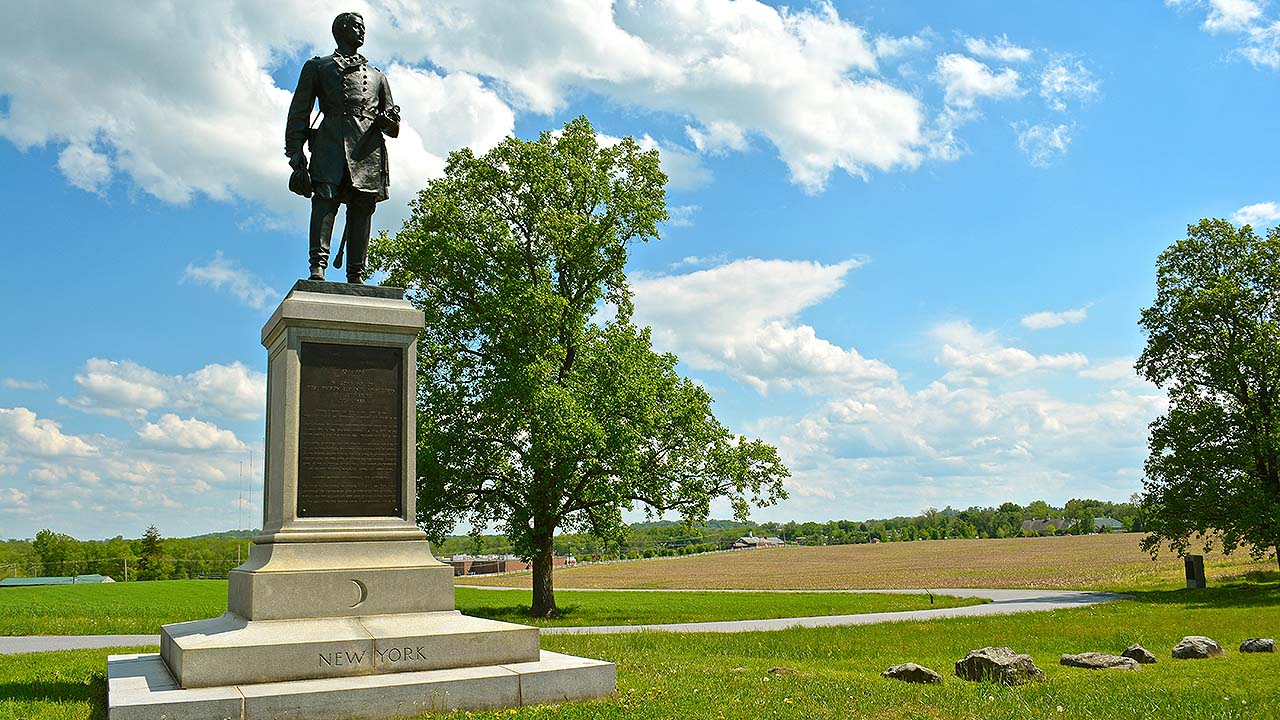 Spooky scene at Gettysburg National Military Park