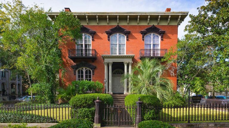 spooky view of the haunted Mercer Williams House