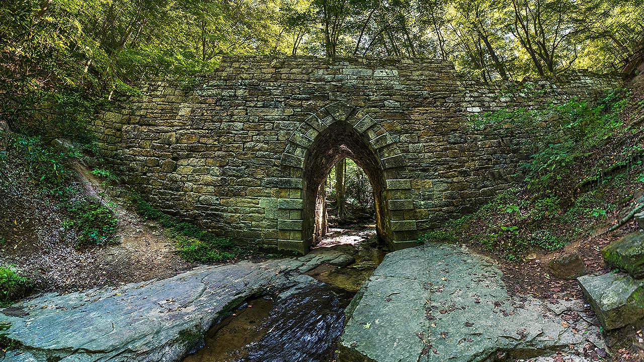 An atmospheric shot of the haunted Poinsett Bridge