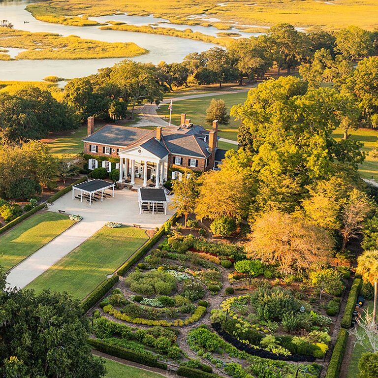 aerial view of Boone Hall Plantation