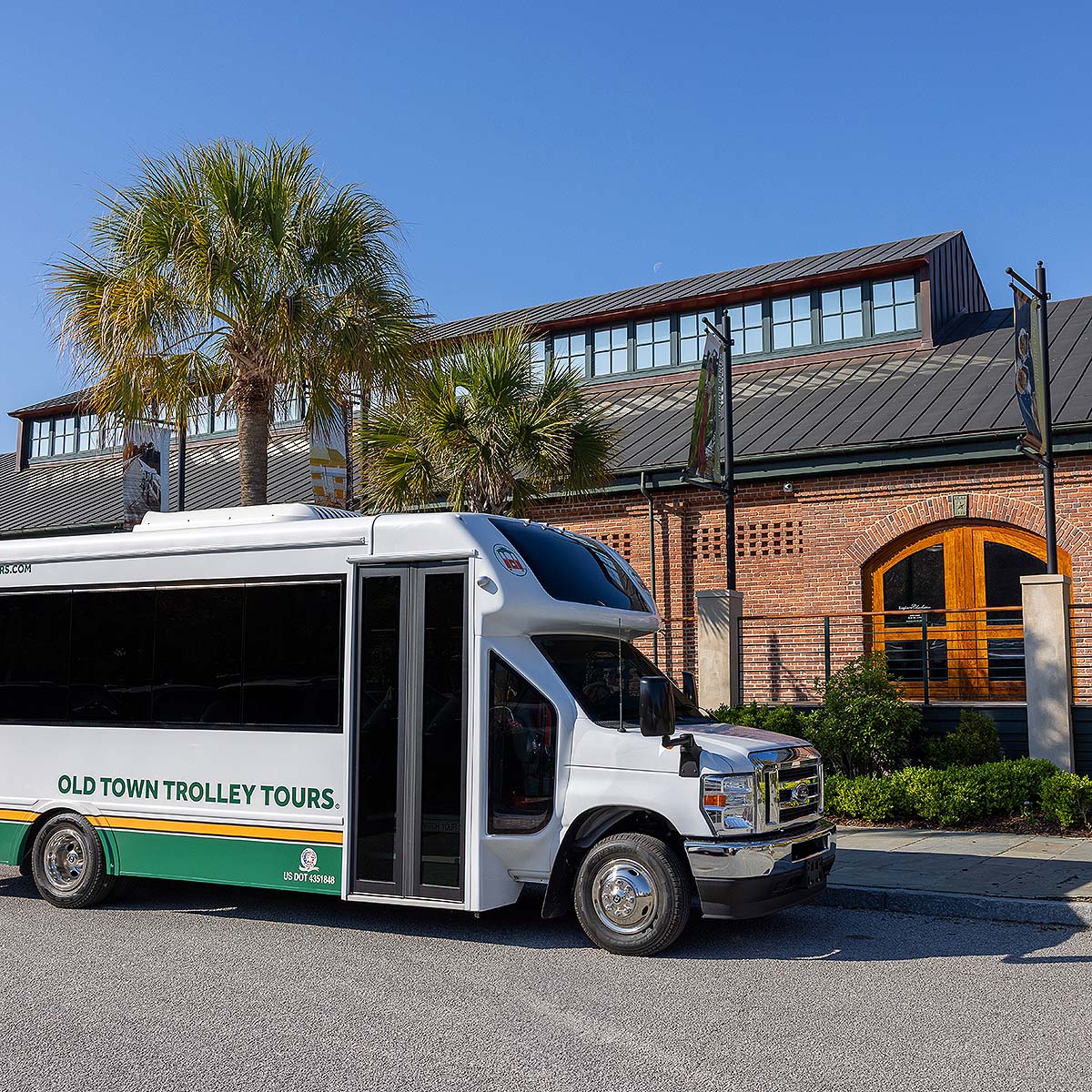 Charleston trolley at Visitor Center