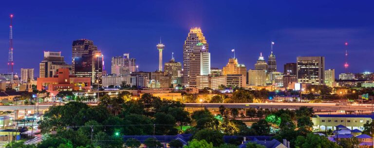 San Antonio skyline at night